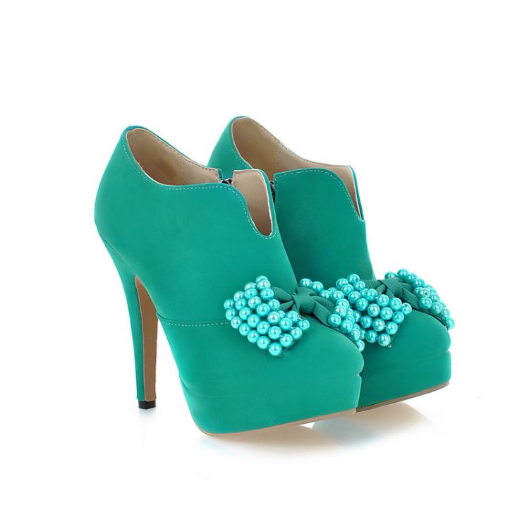 embellished high heel shoes